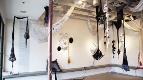Michelle Montjoy's exhibition, "Borrow Pit" is installed at Lux Art Institute in this March 2020 photograph.