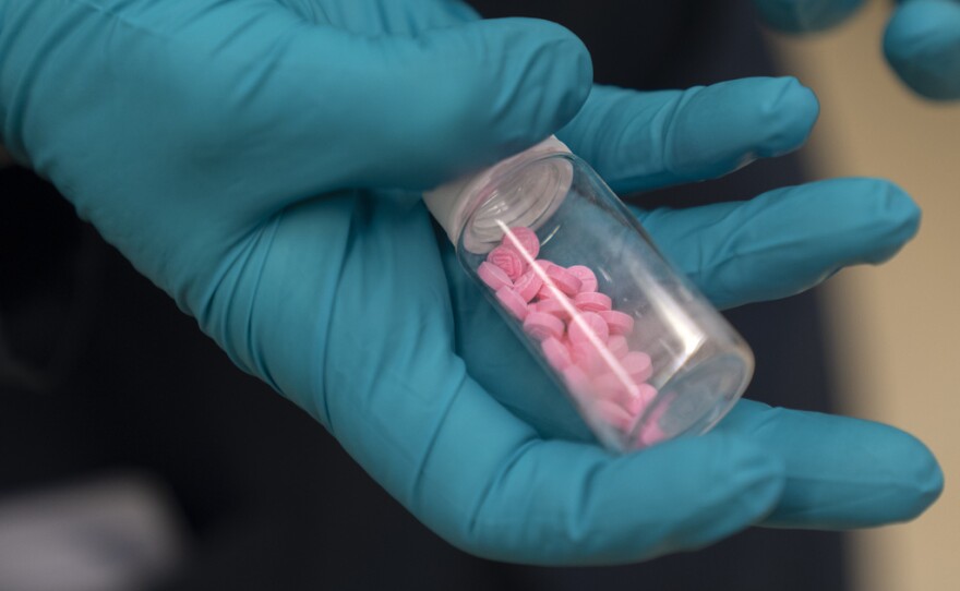 Pastillas de fentanilo captadas durante un decomiso en San Diego, 14 de sept. de 2018.