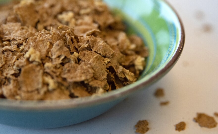 A bowl of Honey Toasted Kernza. General Mills made 6,000 boxes of the cereal and is passing them out to spread the word about perennial grains.