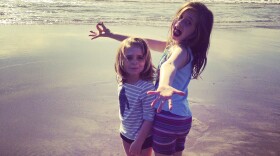 Sisters Jackie Carter Christian (left) and Chloe Marie Christian at the beach.