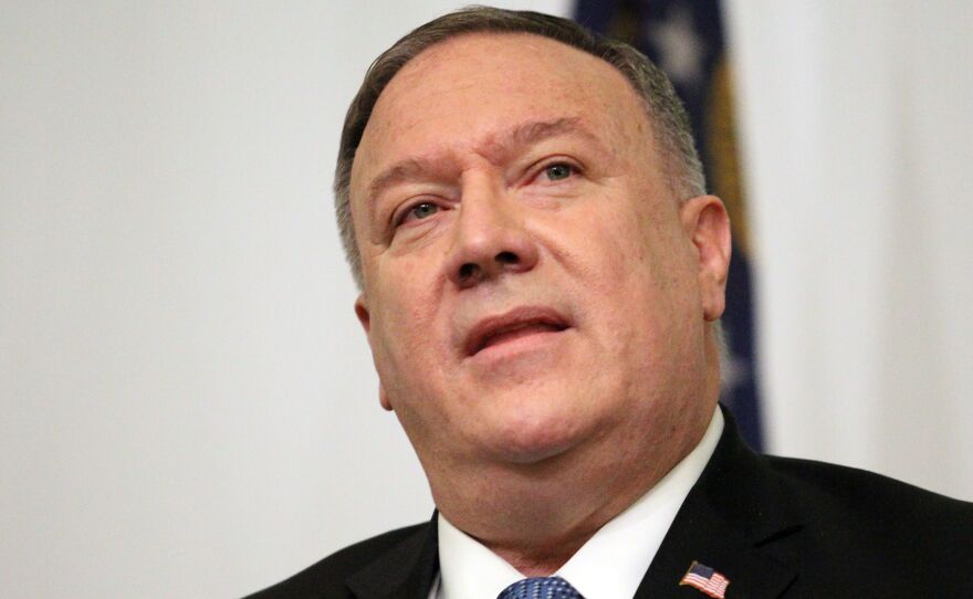 Secretary of State Mike Pompeo, seen here during a conference earlier this month in Atlanta, told the Mark Levin Show that Russia was "pretty clearly" behind a massive hack that breached multiple government agencies.