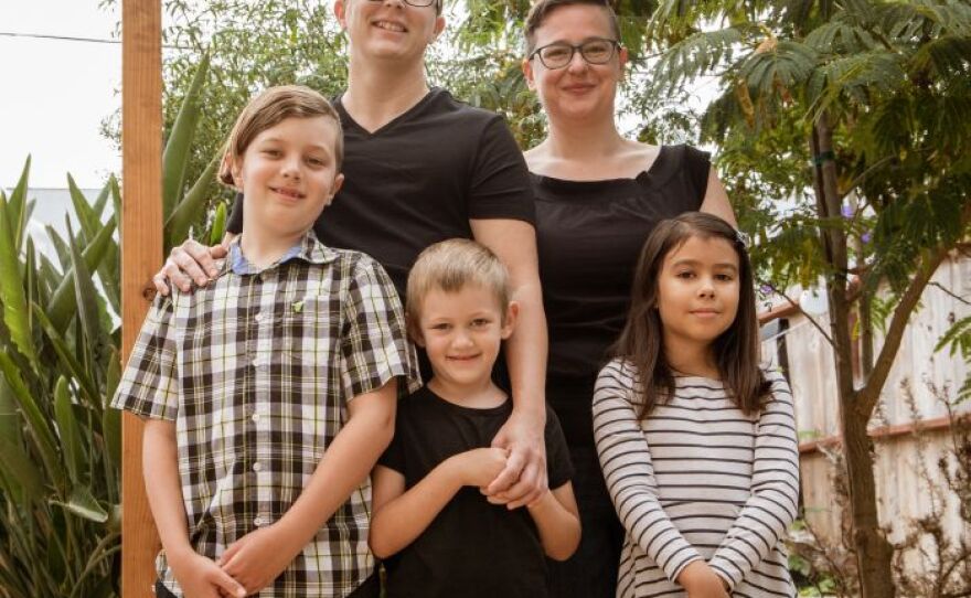 An undated photo of Sarah Davis (right), candidate for the 78th State Assembly District, and her family.