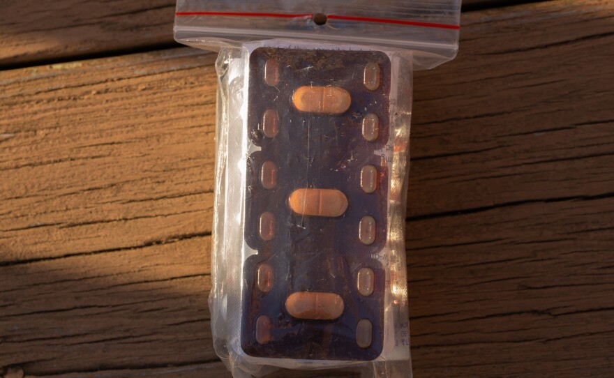 The pack of pills that Stephanie received in the mail included blister packs that were labeled as hydroxychloroquine and ivermectin.