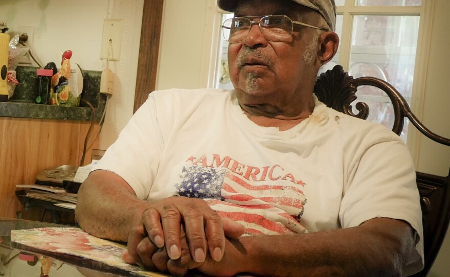 Odell Ducksworth, Heidelberg, Miss., June 20, 2016. He held his dying uncle, Roman Ducksworth, moments after the shooting.