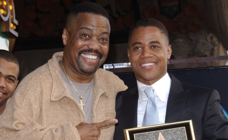 Cuba Gooding Sr., seen here with his son Cuba Gooding Jr., died Thursday in Los Angeles.