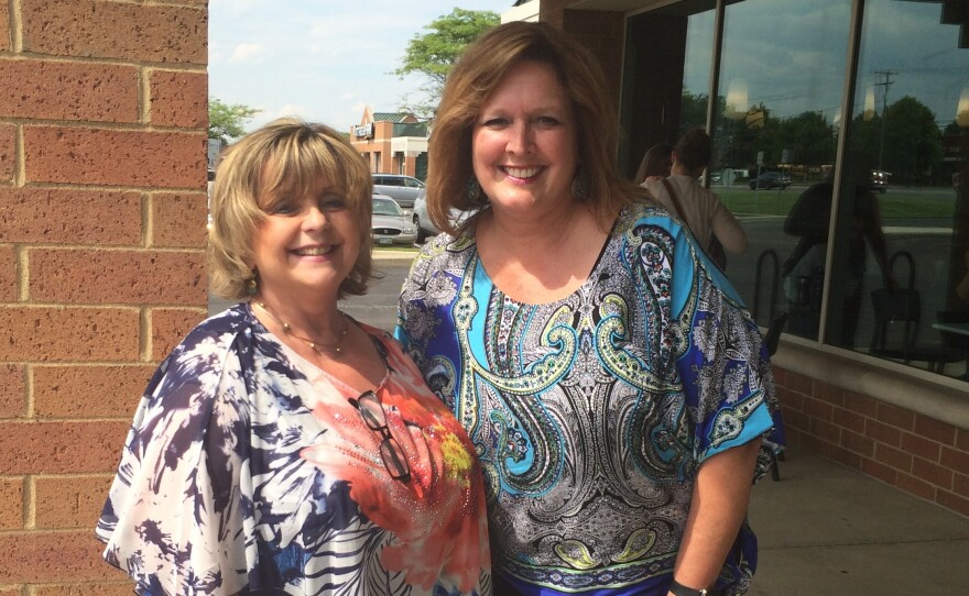 Tamara Frazier (left) and Sandy Nowak are best friends. Both women supported Ted Cruz in the Republican primary and have reservations about Trump as the presumptive GOP nominee.