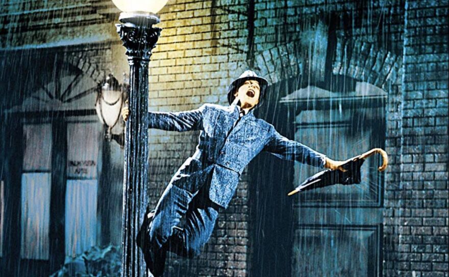 Gene Kelley stars in "Singin' in the Rain," one of the best loved musicals of all time.