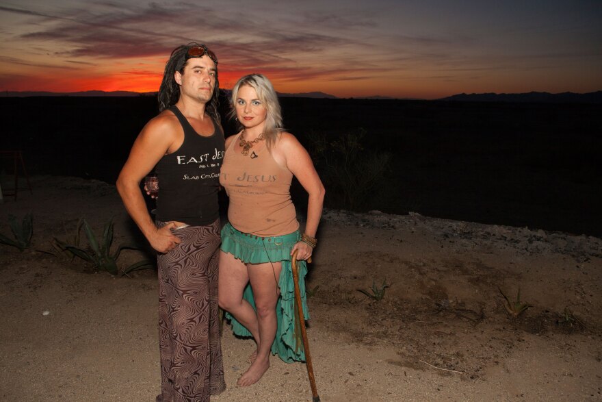 A portrait of East Jesus leaders Jenn Nelson and her husband, Matt Cadwallader, March 28, 2015. 