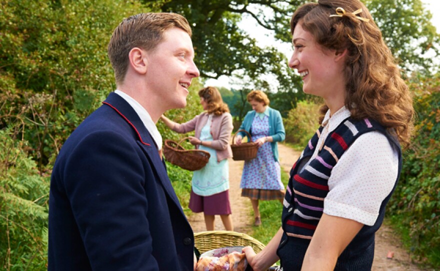 Mike Noble as Spencer Bradley with Daisy Badger as Claire Hillman.