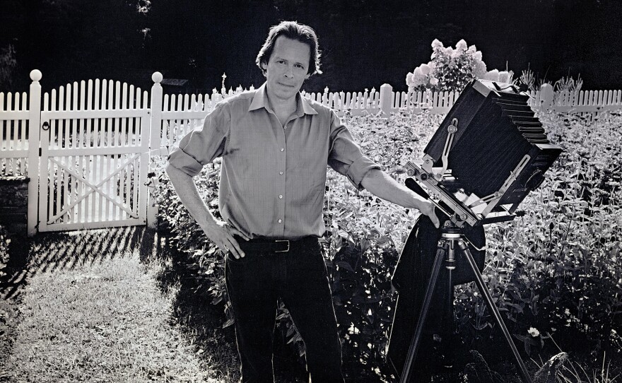 A portrait of Jerry Spagnoli with his large-format camera.