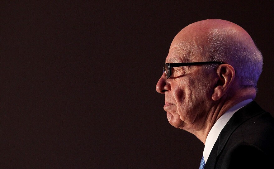Rupert Murdoch speaks in San Francisco in 2011. Murdoch's media empire has included News Corp, Fox News, Fox Sports, 21st Century Fox, HarperCollins,<em> The New York Post</em> and <em>The</em> <em>Wall Street Journal.</em>