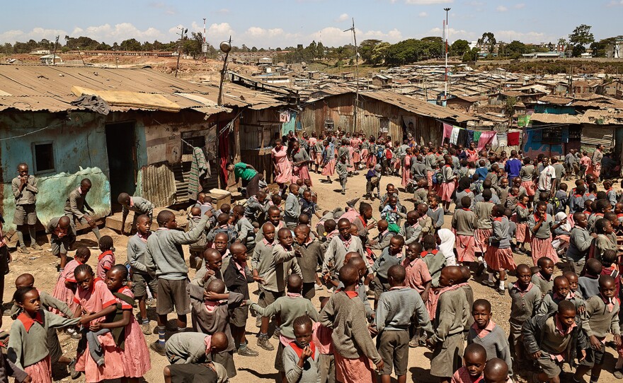 In the slums of Mathare, in Nairobi, Kenya, the Valley View School barely has enough room for students to play during recess. Classes take place in crowded concrete structures that measure 13 feet by 20 feet.