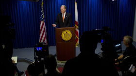 Kevin Faulconer speaks to the media for the first time as San Diego mayor at City Hall on March 6, 2014.