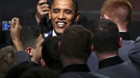 U.S. President Barack Obama greets cadets after speaking at the U.S. Military Academy at West Point on December 1, 2009 in West Point, New York.