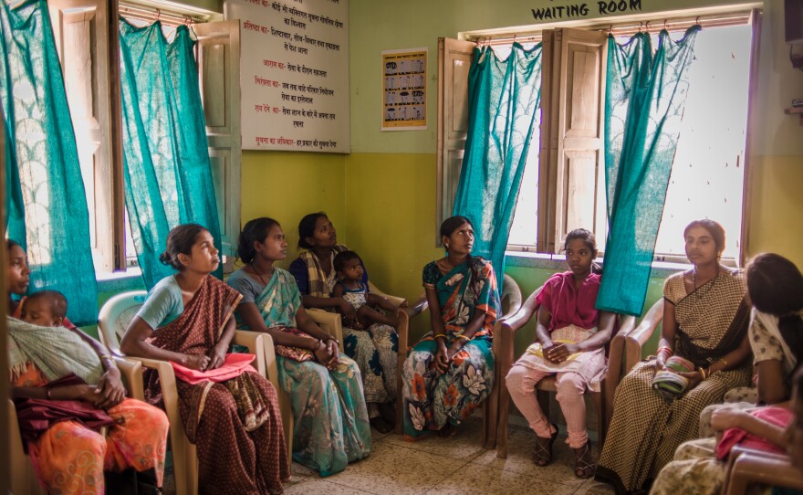 Women wait for an abortion. Run by the nonprofit Family Planning Association of India, the clinic in Khunti performs about 50 procedures a day for little to no cost.