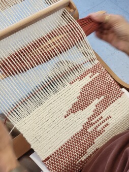 Clasped Weft Weaving and Hemstitching on Rigid Heddle Loom