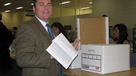 San Diego City Councilman Carl DeMaio delivers 138,000 signatures to the city clerk's office on June 14, 2010.