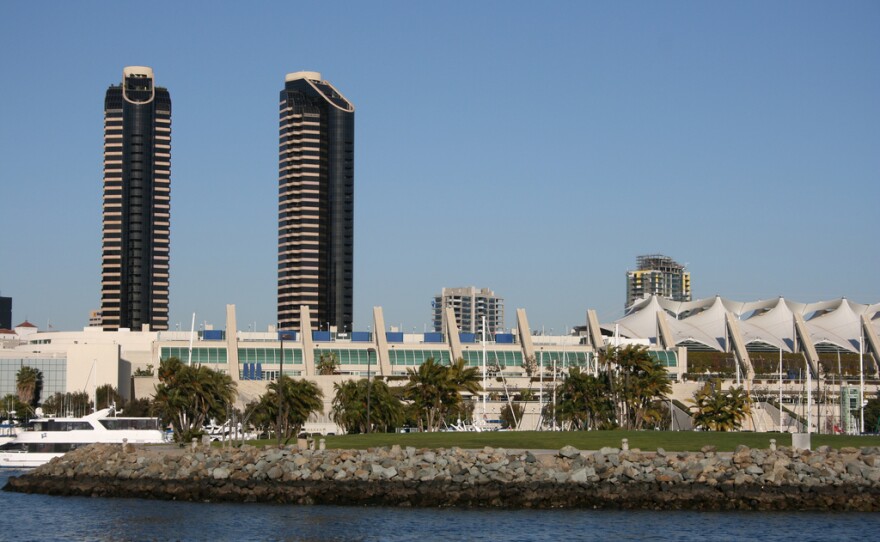 The waterfront 760,000-square-foot San Diego Convention Center opened in 1989 and cost $165 million.