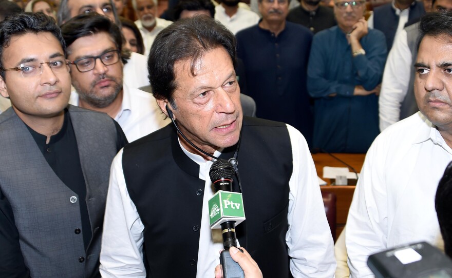 Former cricket star Imran Khan was sworn in as Pakistan's new prime minister on Saturday. One of his first challenges will be shoring up the country's economy.