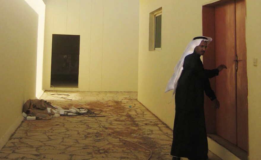 The site of the future library at the Saudi rehabilitation center. The facility includes dorm-like sleeping quarters for inmates and more comfortable villas where their families can visit.
