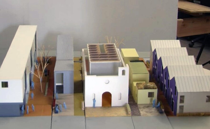 A model of the Casa Familiar project planned at the site of a vacant San Ysidro church, Feb. 17, 2017.