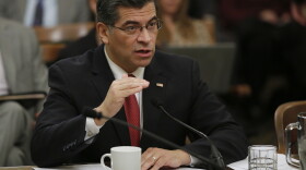 Rep. Xavier Becerra, D-Calif., Gov. Jerry Brown's nominee for Attorney General, responds to a lawmaker's question during his confirmation hearing before the Assembly Special Committee on the Office of the Attorney General in Sacramento, Calif., Jan. 10, 2017. 