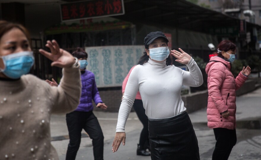 Group dancing in public squares is a common pastime for women in China.