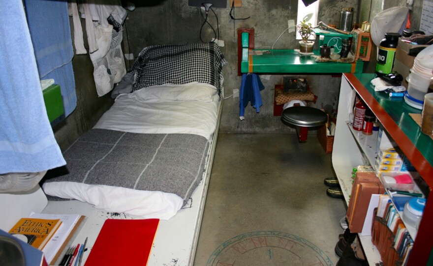 A cell shared by two inmates in the D block of Donovan State Prison, Sept. 2015.