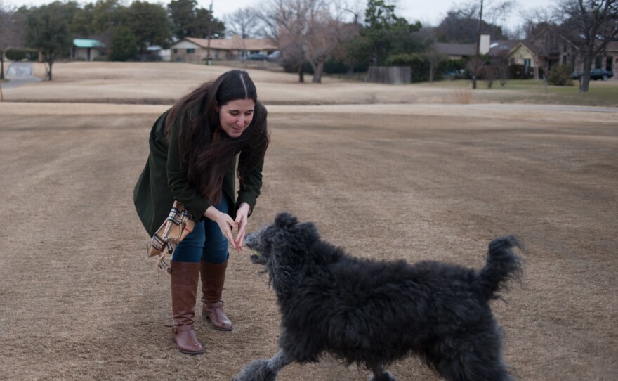 Rady, shown with her dog, says she's now able to exercise regularly, and hopes to be able to have children.