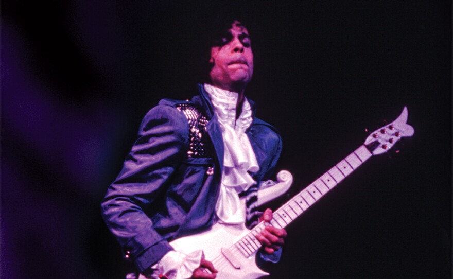 Prince performing on his Purple Rain Tour on March 30, 1985. Syracuse, New York.