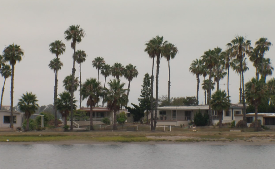 Abandoned house trailers on the De Anza Cove peninsula on June 23, 2017.