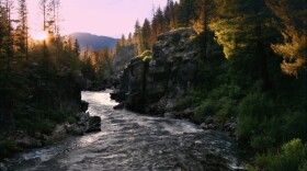 Sunset on Middle Fork of the Salmon River.