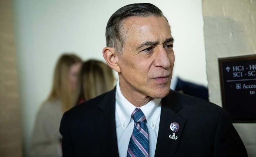 U.S. Rep. Darrell Issa walks through the U.S. Capitol, in Washington, D.C. on Jan. 17, 2024.