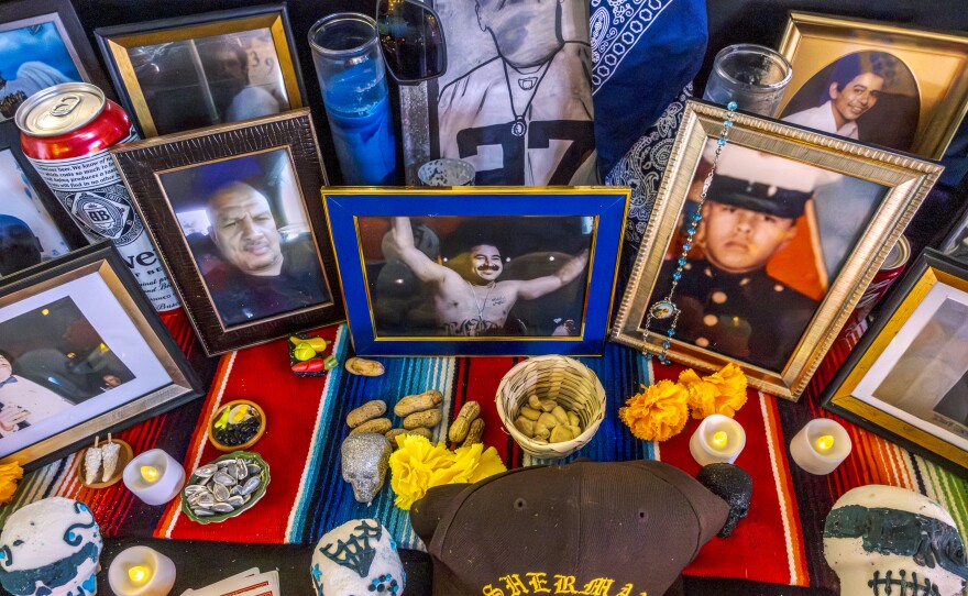 An ofrenda for Día de Muertos celebrations at the Sherman Heights Community Center is shown, Oct. 18, 2023.