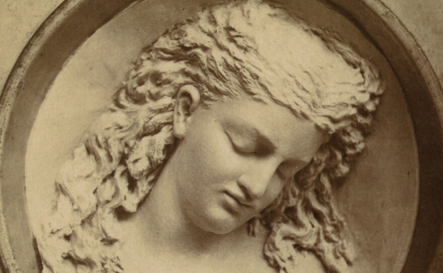 Dreaming Iolanthe, a butter sculpture created by Caroline Brooks for the Philadelphia Centennial Exposition in 1876