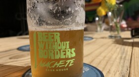 A tasting glass from Machete Beer House's Nov. 2, 2019 “Beer Without Borders" event that only serves Mexican craft beer. 