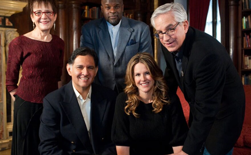 The five History Detectives (from L-R) Gwen Wright, Eduardo Pagan, Tukufu Zuberi, Elyse Luray and Wes Cowan.