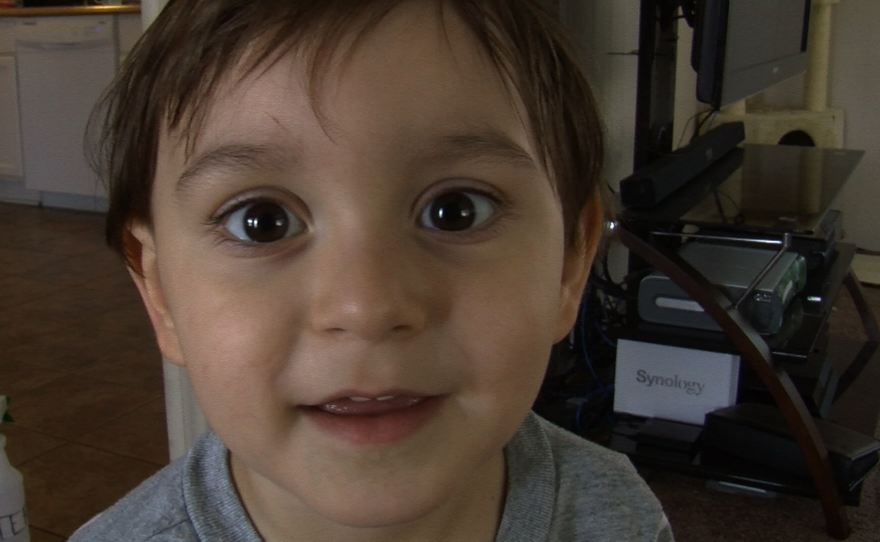 Pictured is Oliver Cleaver Alvarez, 3, who would qualify for California's state-funded preschool if his parents earned just a couple hundred dollars less each month, March 2015.