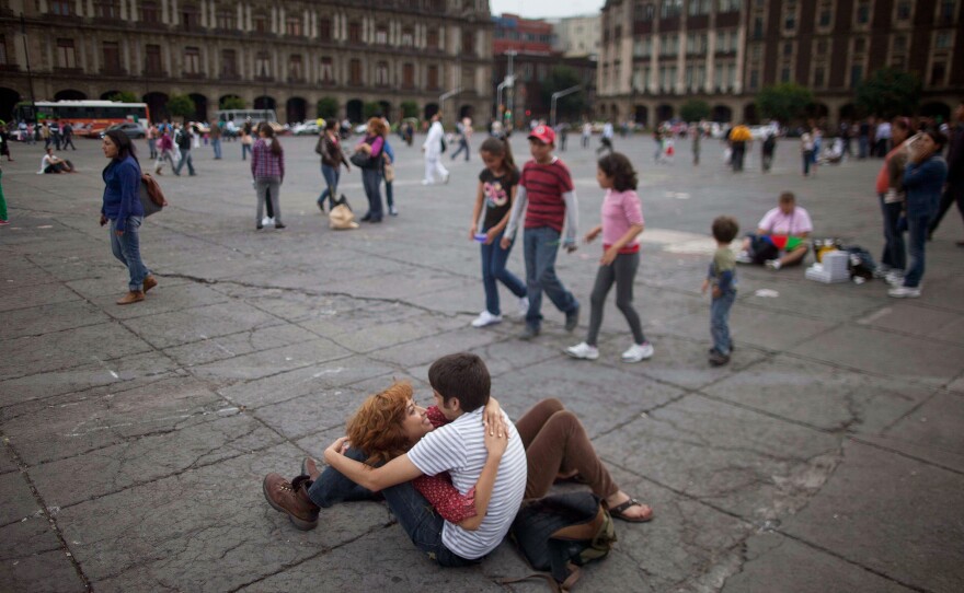 A scene in Mexico city affirms that Latin America is a land of openly expressed affection.