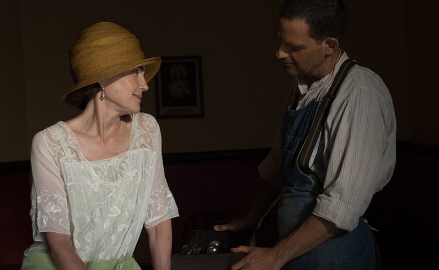 Shown from left to right: Elizabeth McGovern and Géza Röhrig in "The Chaperone."