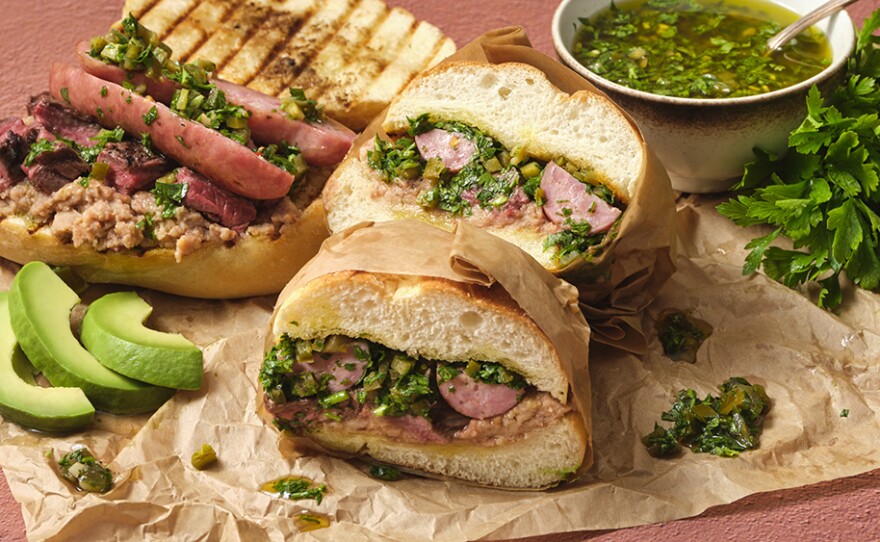 Argentinian Chorizo and Carne Asada Torta