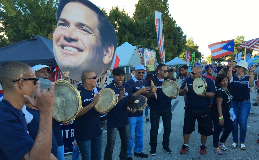 Musicians play at last weekend's Calle Orange festival in Orlando.