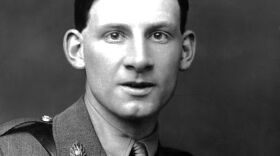 English poet and author Siegfried Sassoon (1886-1967) wearing his army uniform. His experiences in the First World War resulted in his hatred of war, which he expressed in much of his work.