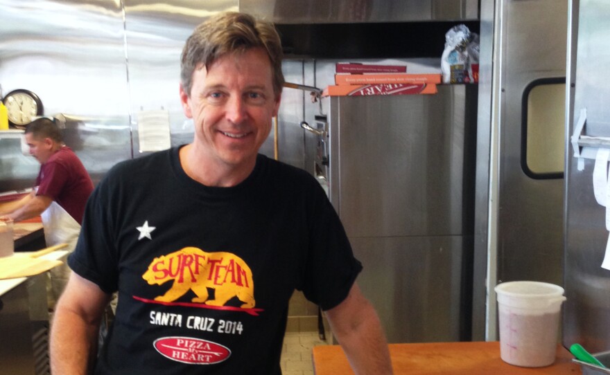 Chuck Hammers, owner of Pizza My Heart in San Jose, Calif., raised prices on slices by 25 cents and pies by about $1 since the minimum wage increase, and says he hasn't experienced a drop in business.