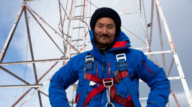 Host Yul Kwon at a gas beacon in Montana.