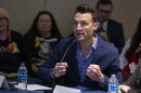 John Strand speaks during an event at the U.S. Capitol on June 13, 2023. A convicted and pardoned Jan. 6 rioter, Strand is now running for the Republican nomination in Florida's 19th Congressional District.