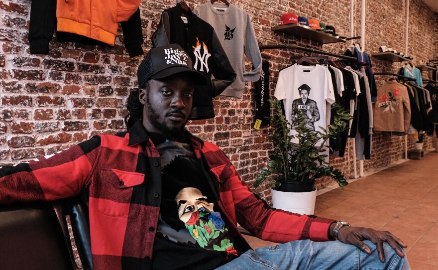 Mark Neptune is the manager of BedStuyFly boutique, where they design original hip-hop inspired clothing.
