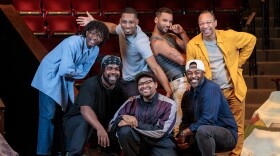 The cast and director of Cygnet Theatre's "The Hot Wing King" are shown in an undated photo.