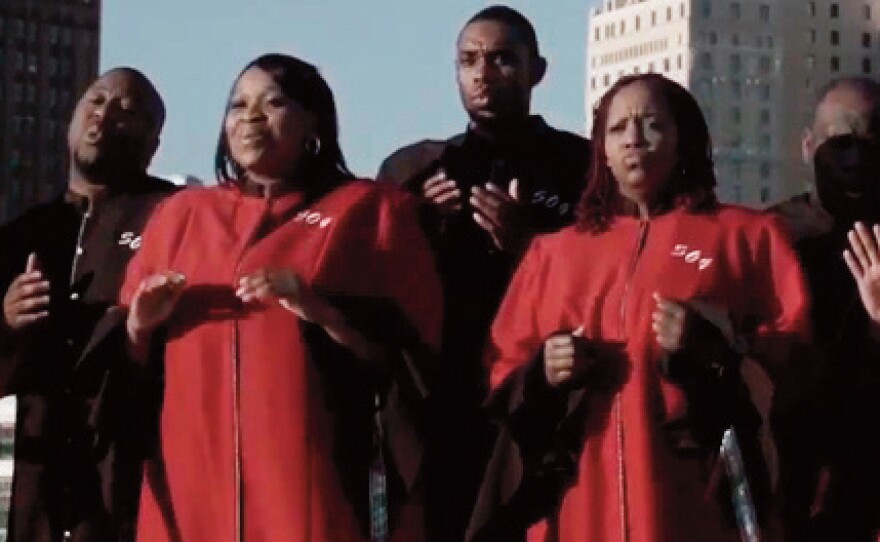 Members of the Larry Callahan and Selected of God gospel choir