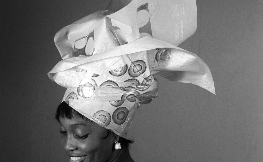 One in a series of photos depicting the elaborate headgear of Nigeria.